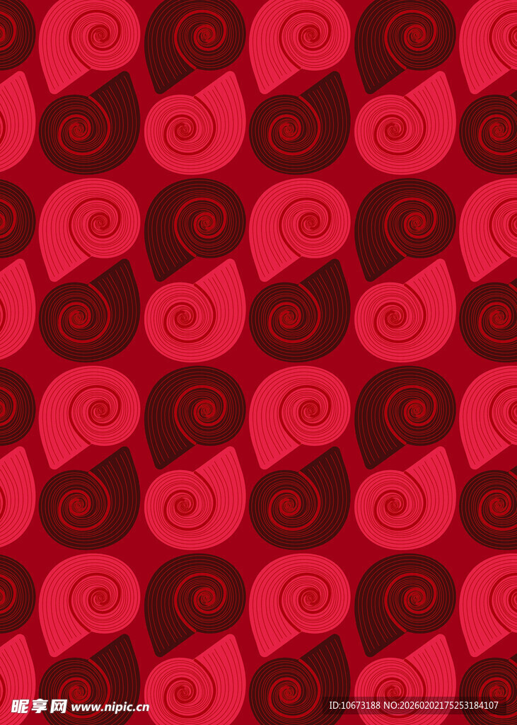 红色玫瑰图案背景纹理