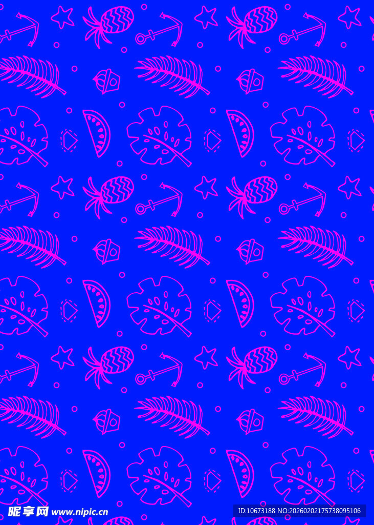 梦幻紫色卡通图案背景