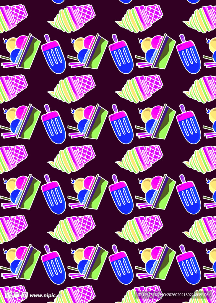 多彩几何图案无缝背景