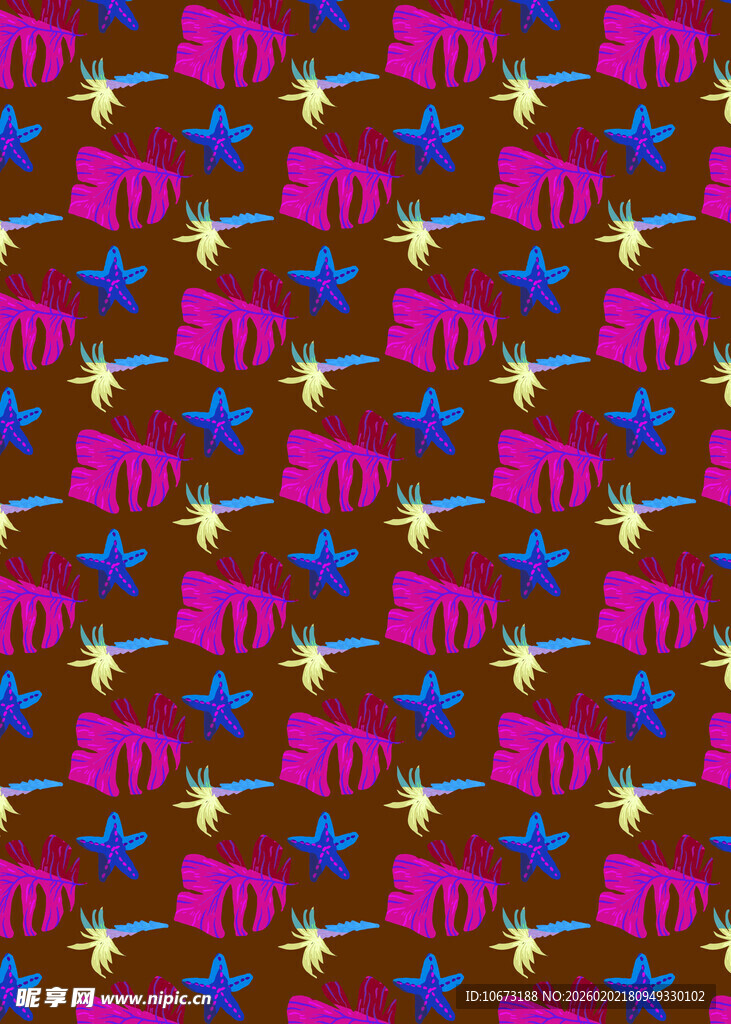 多彩星星图案背景纹理