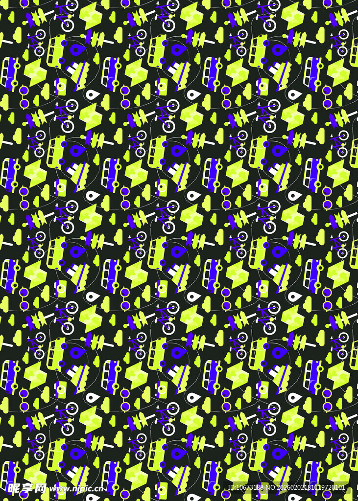 多彩几何图案针织面料