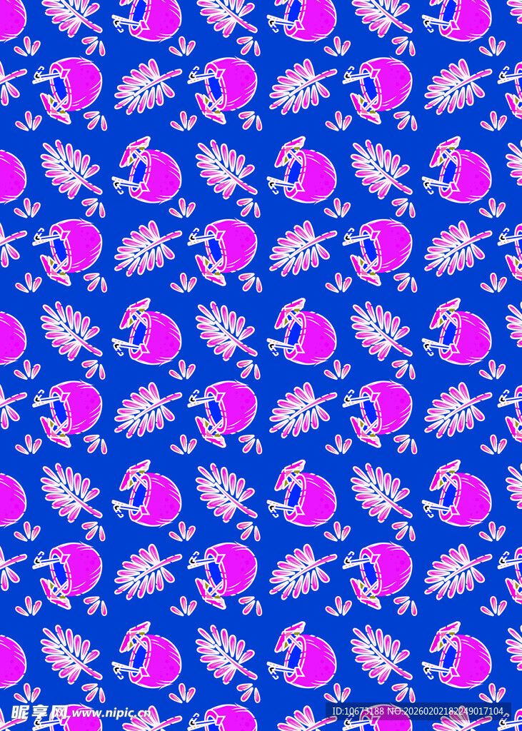 梦幻紫色花卉图案背景