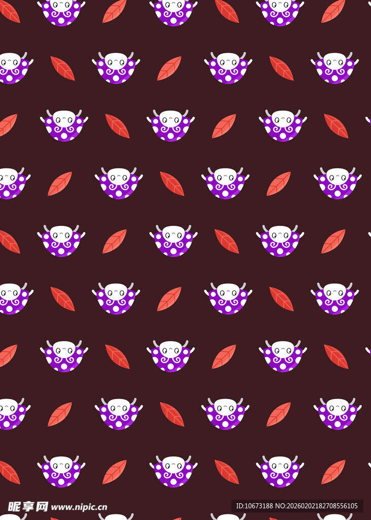 紫色甲虫图案背景纹理