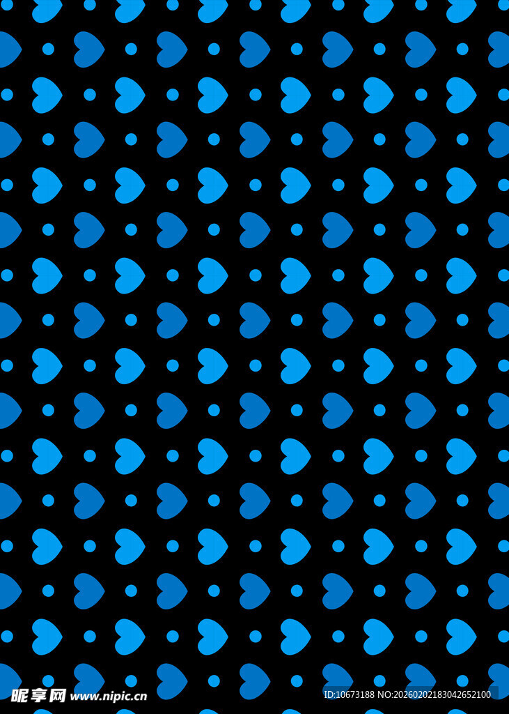 蓝色圆点黑色背景图案