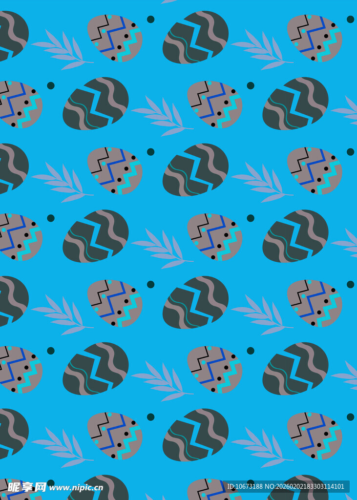 蓝色海底生物图案背景