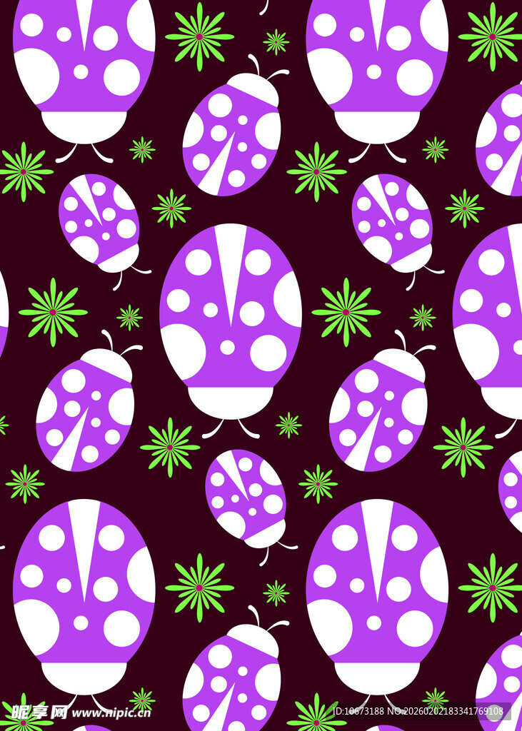 紫色蘑菇图案背景纹理