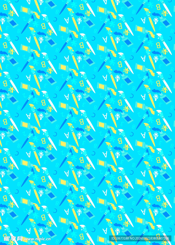 蓝黄相间几何图案背景