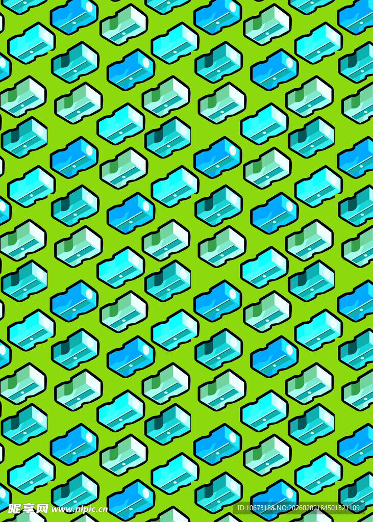 绿色背景的卡通图案纹理