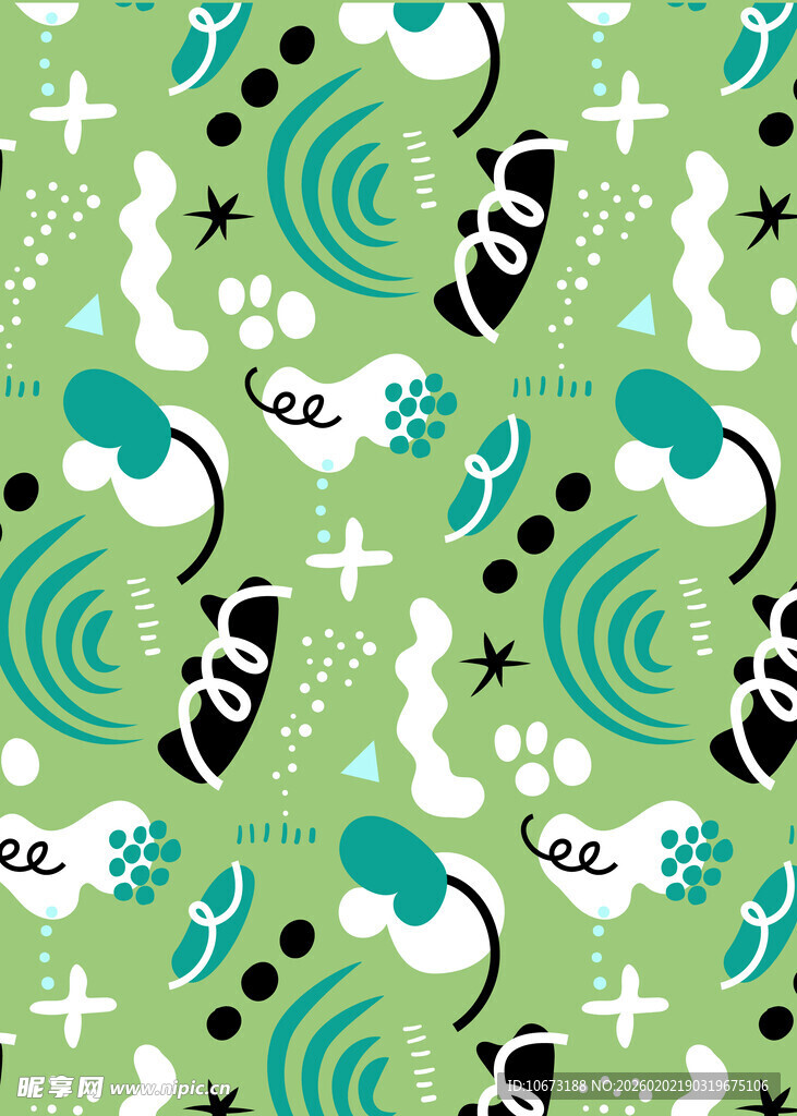 绿色波点几何图案背景