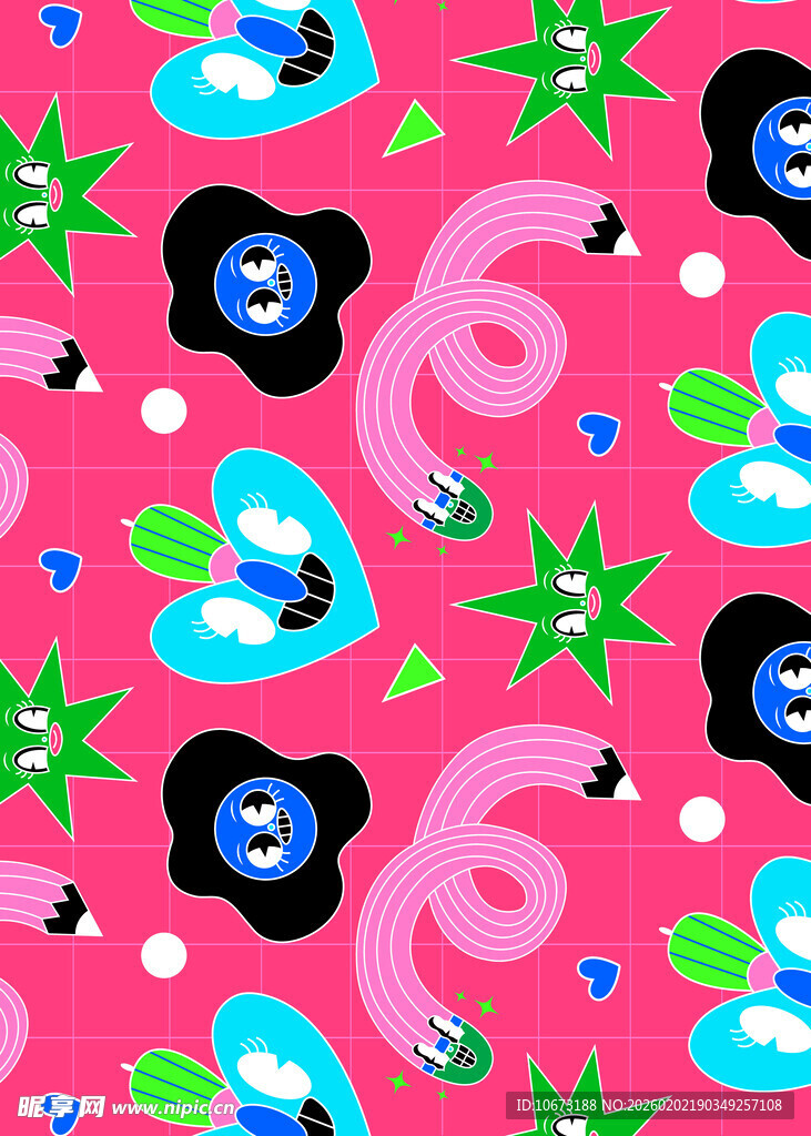 粉色奇幻图案背景
