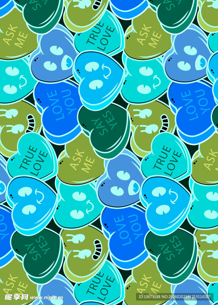 多彩卡通图案背景