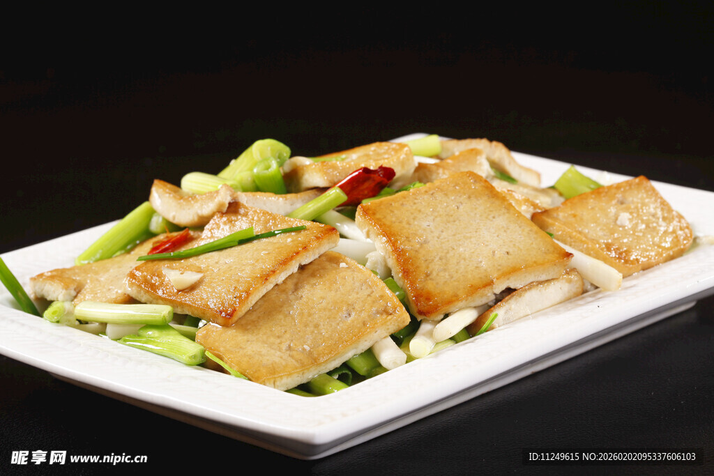 小葱煎豆腐
