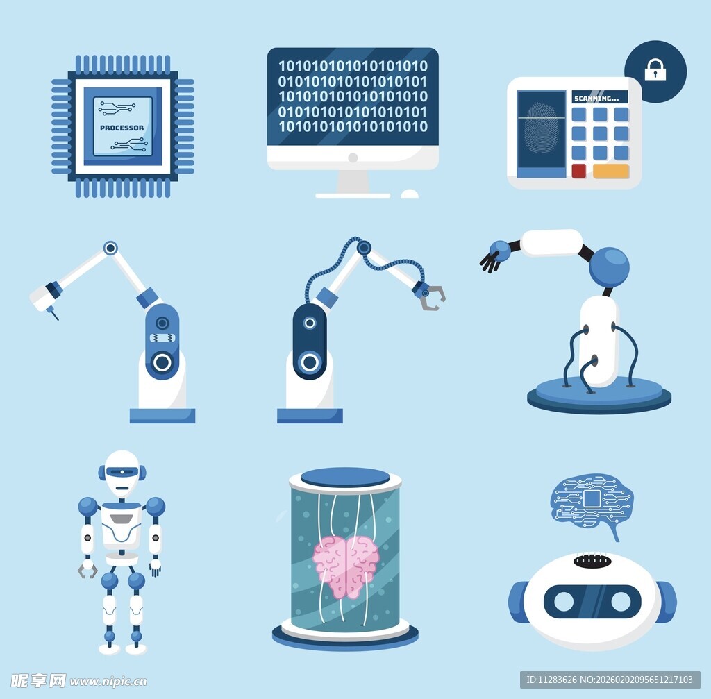 科技设备与机器人集合