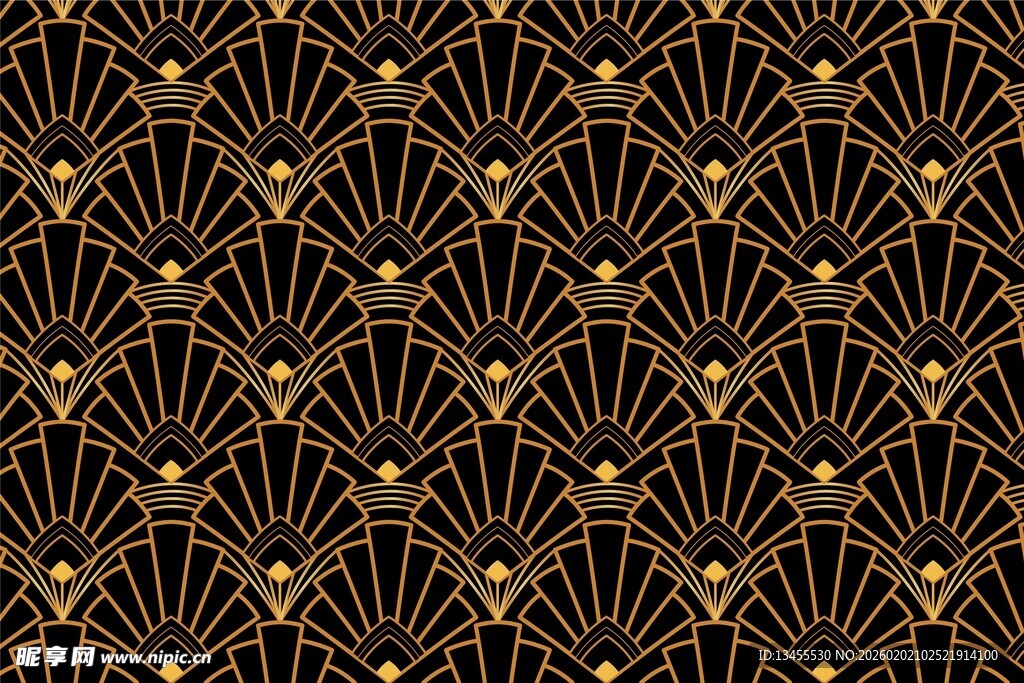 黑金几何图案装饰背景