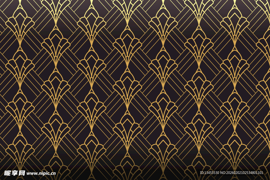 黑金几何花纹背景图案