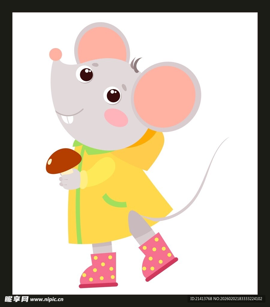 穿雨衣的小老鼠