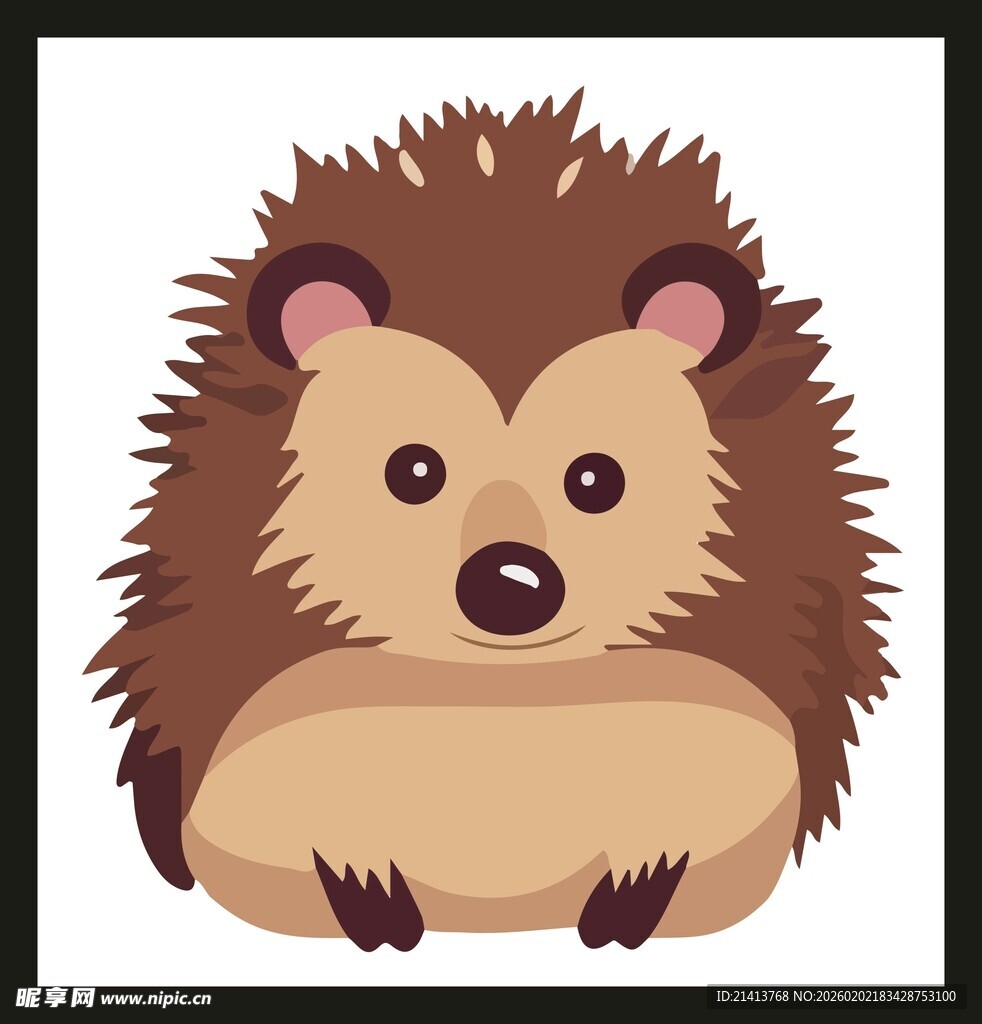可爱卡通小刺猬形象