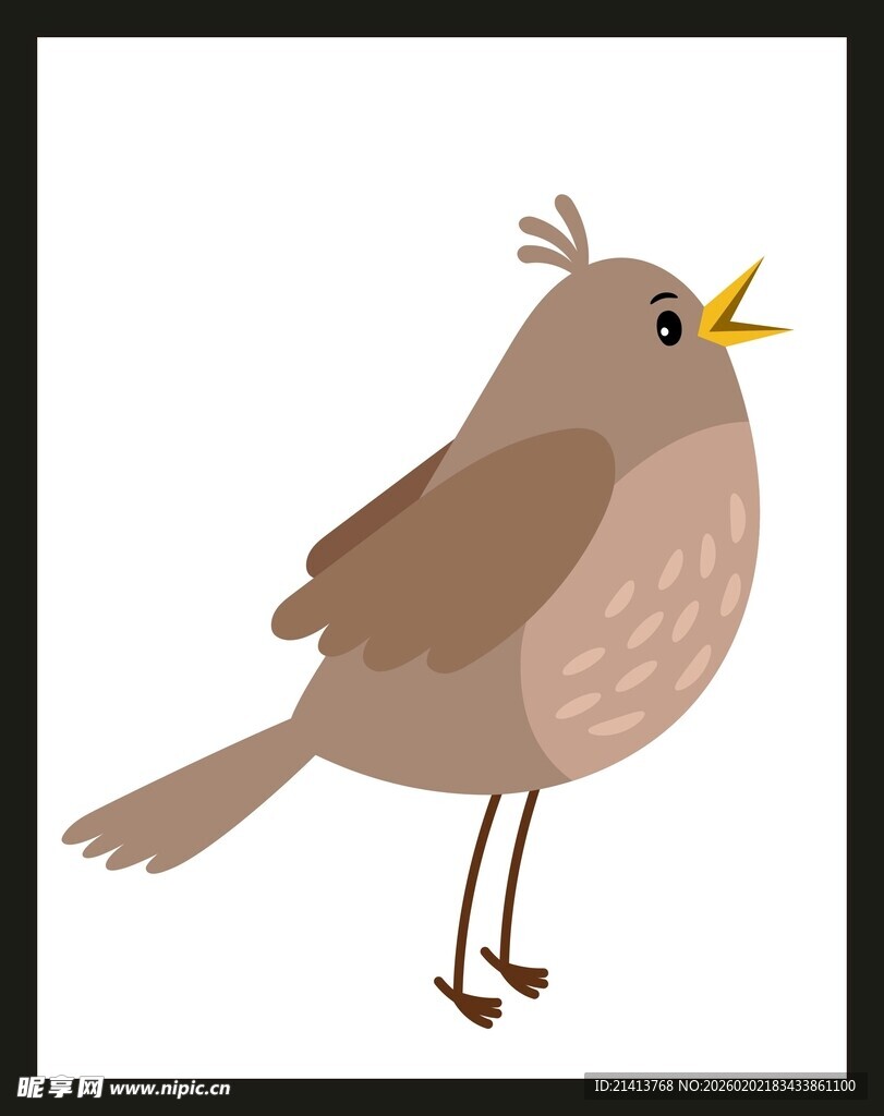 可爱小鸟插画