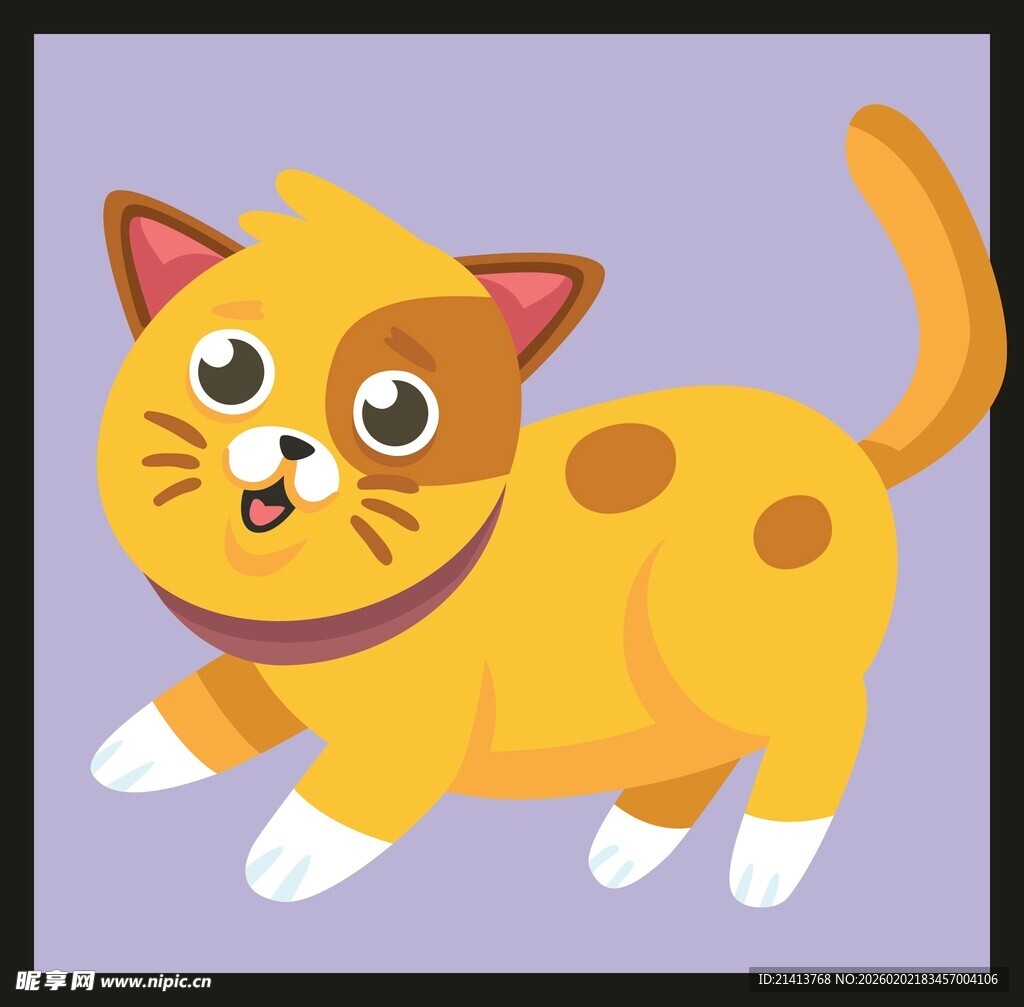 可爱橘猫卡通形象