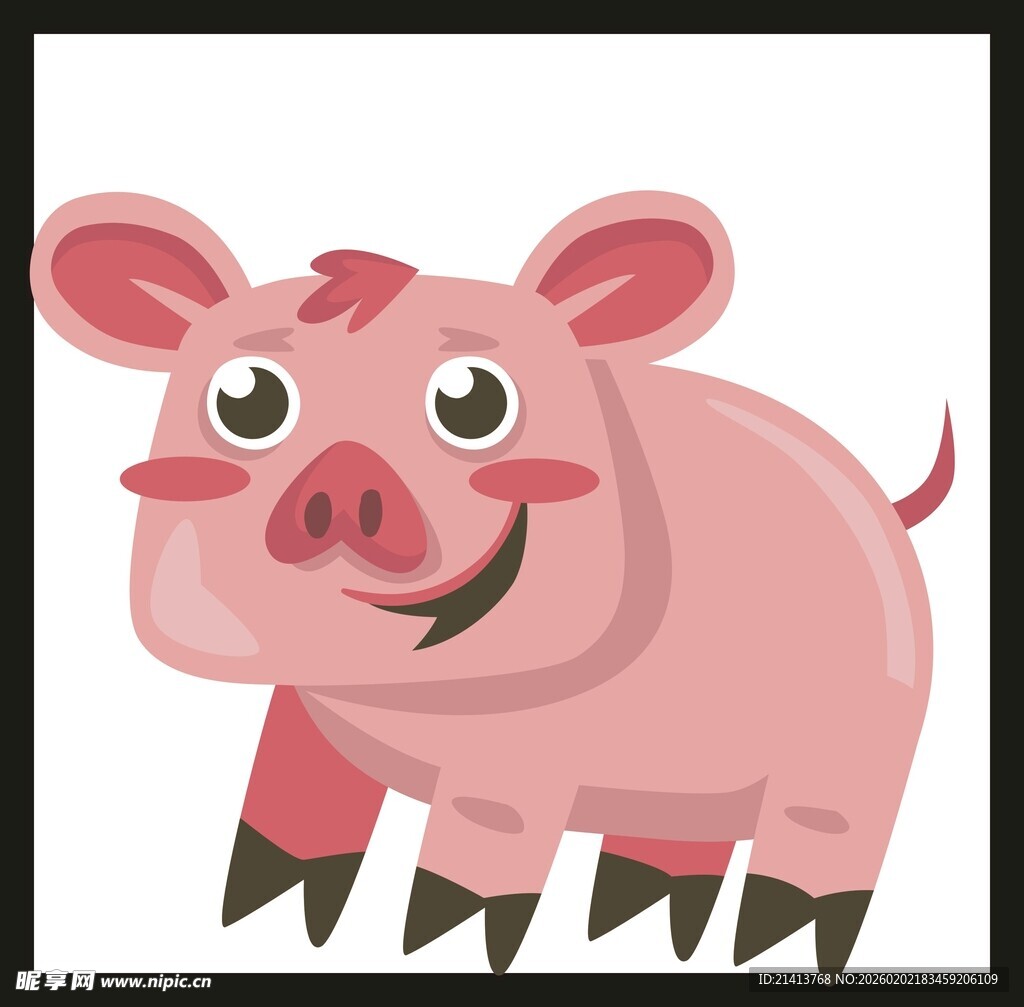 可爱卡通小猪形象