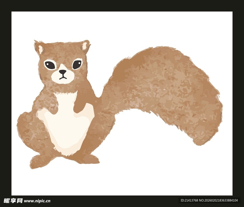 可爱松鼠插画