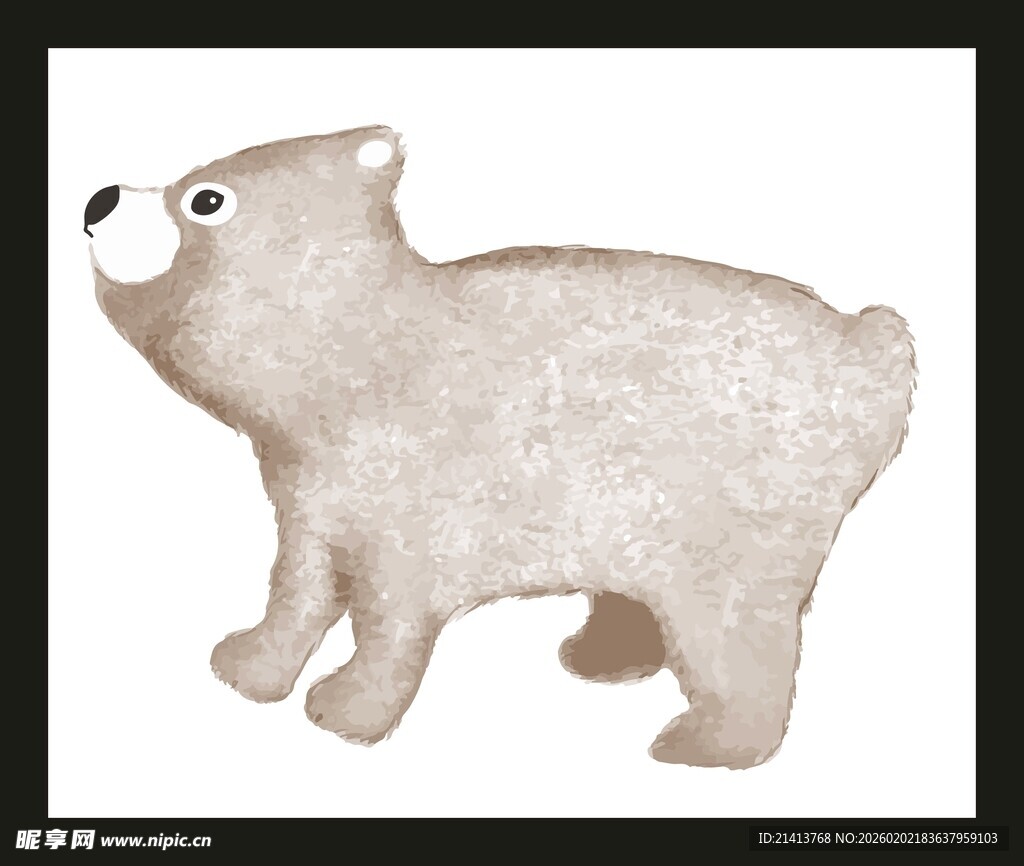 可爱北极熊玩偶