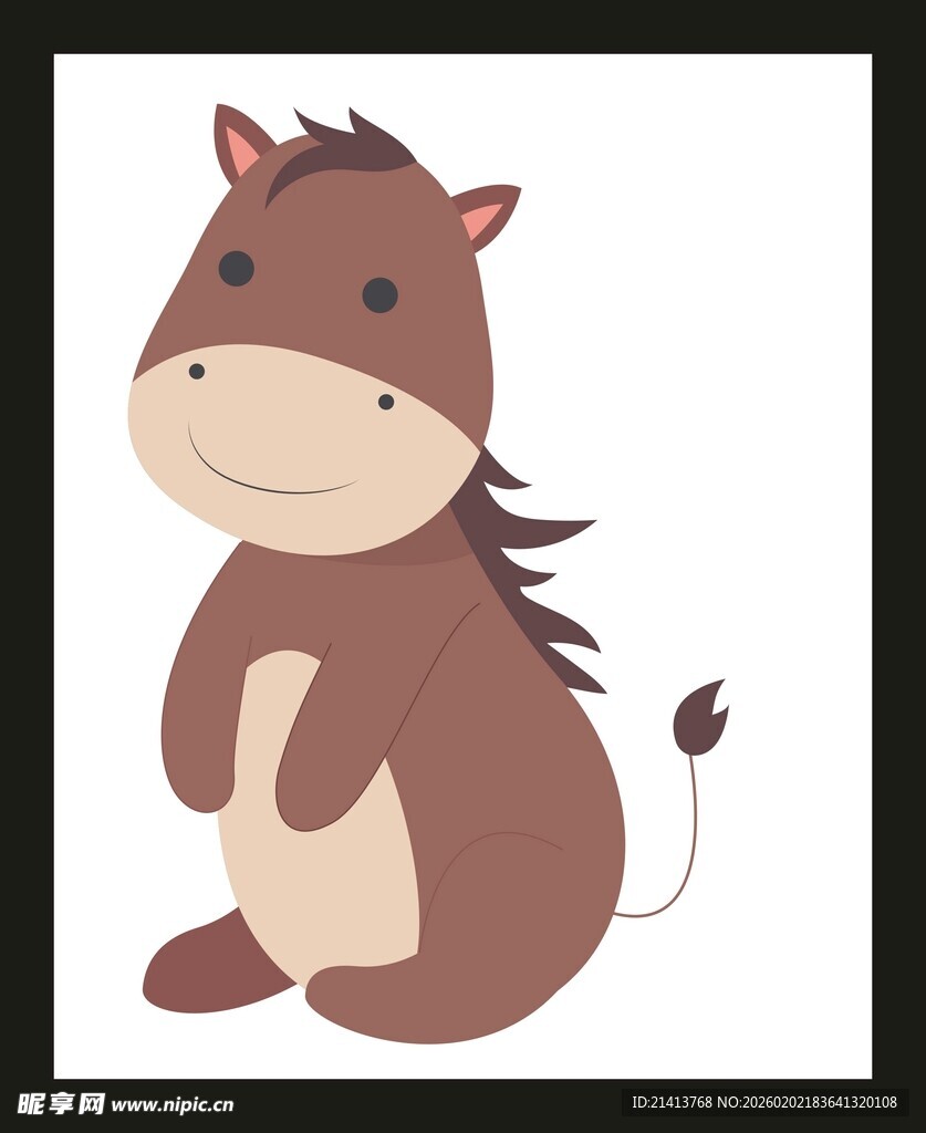 可爱卡通小马形象