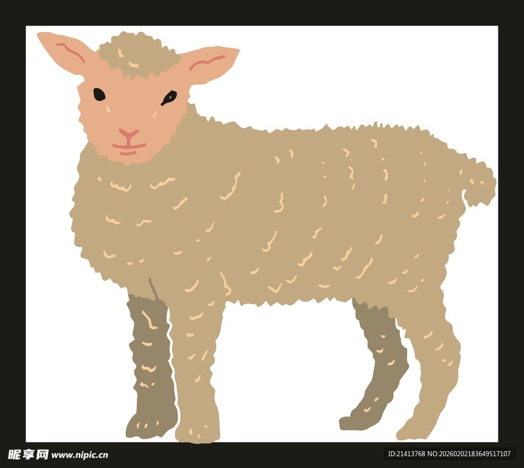 可爱小羊插画