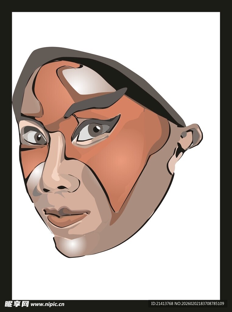 独特彩绘人脸艺术形象