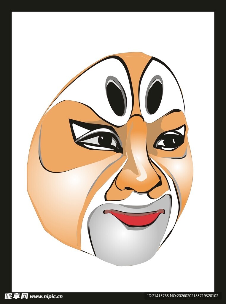 传统京剧脸谱形象