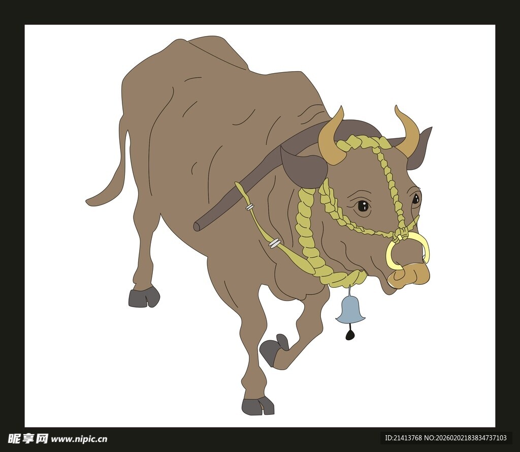 装饰华丽的牛