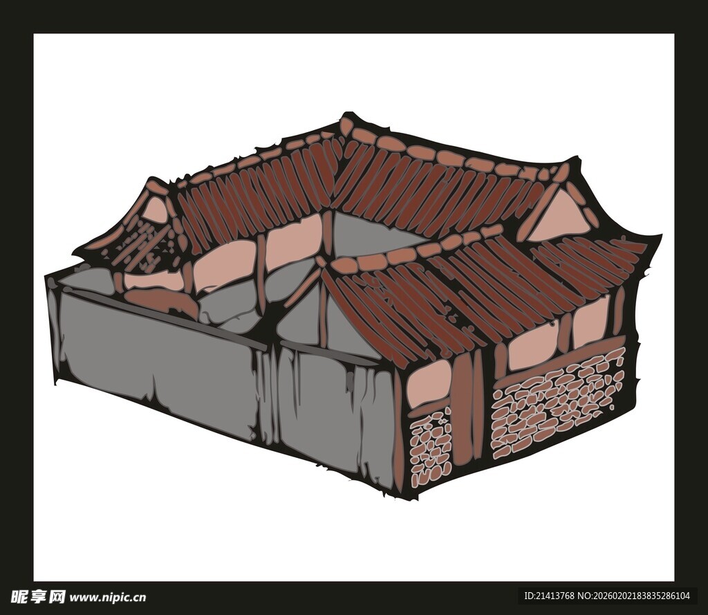 传统中式瓦房建筑