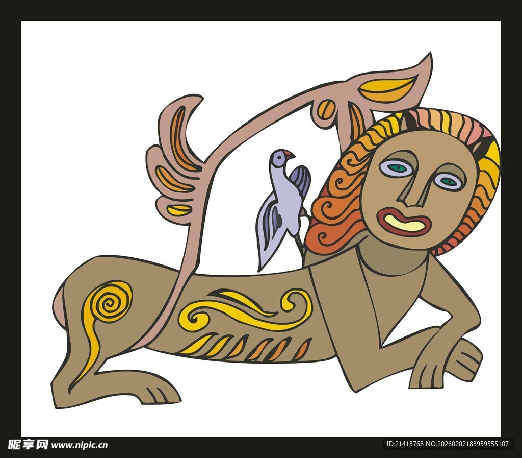 神话中的人面狮身形象