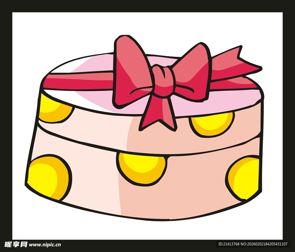 带蝴蝶结的圆点礼品盒