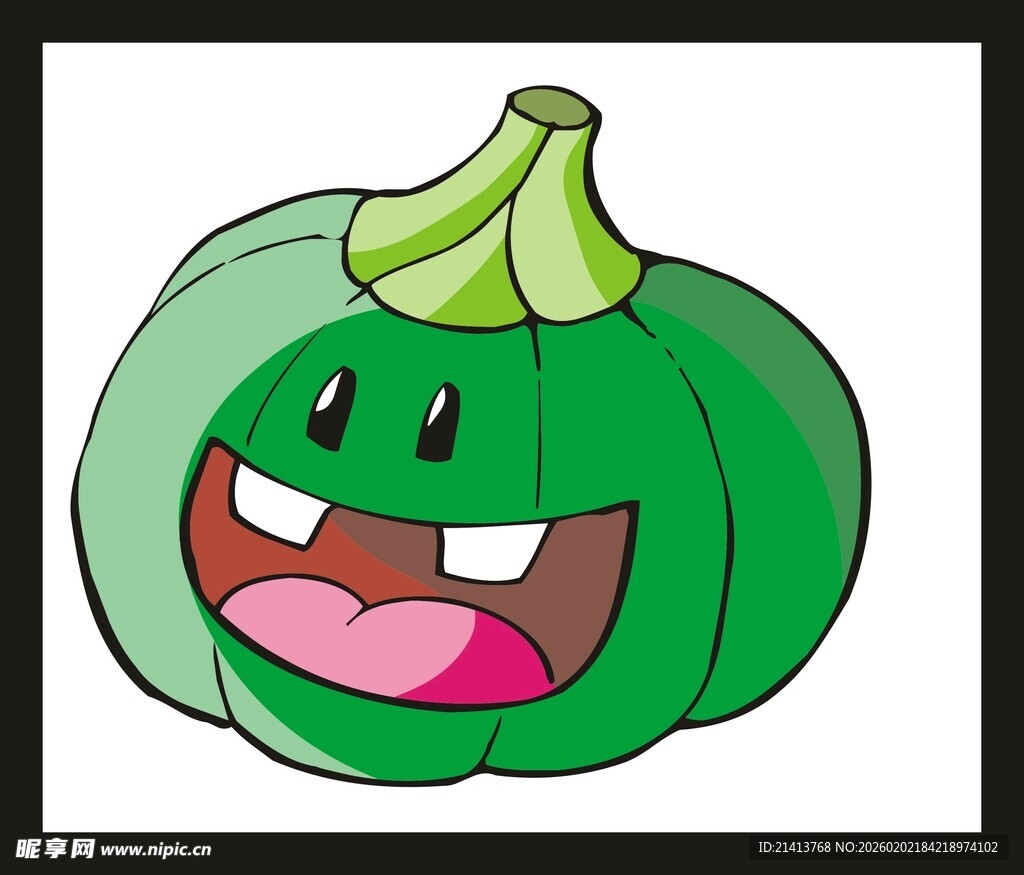 可爱笑脸南瓜卡通形象