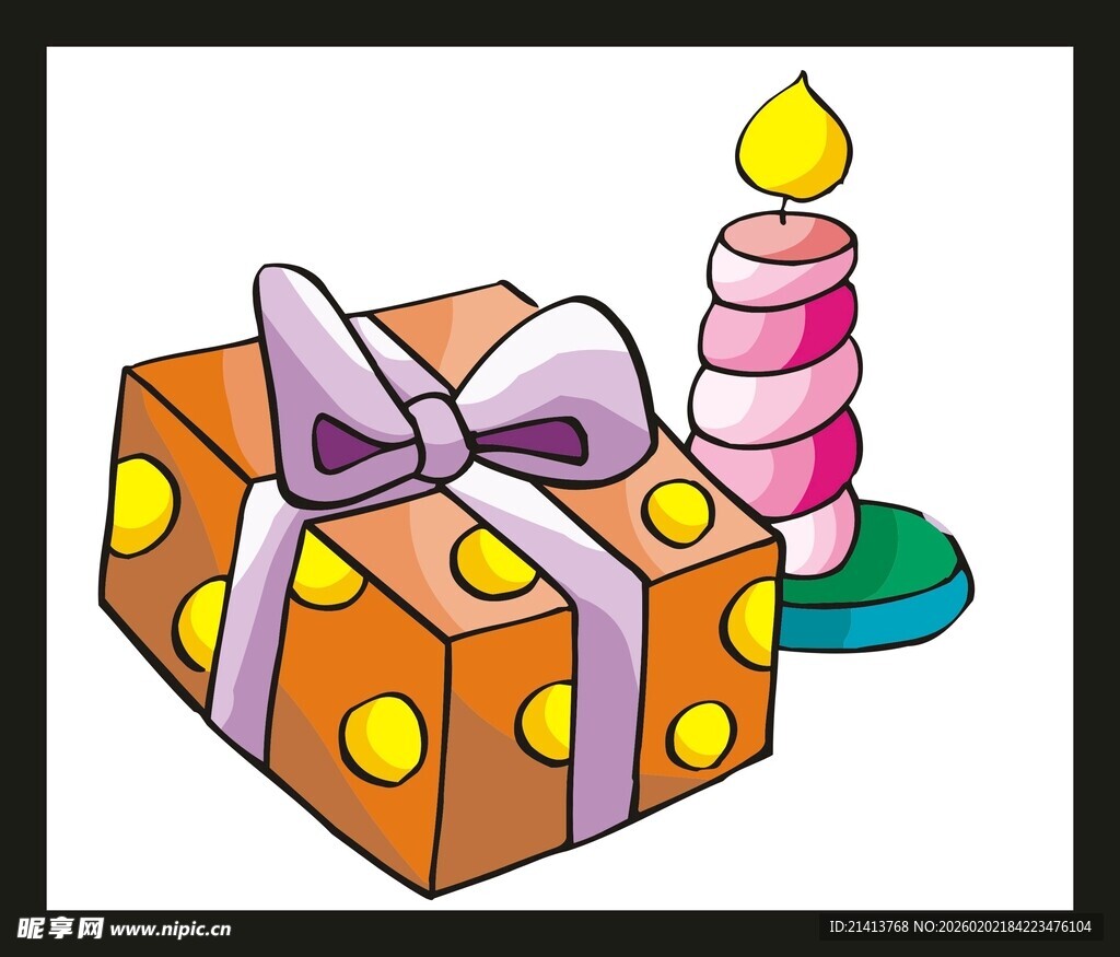 礼物与蜡烛的温馨组合