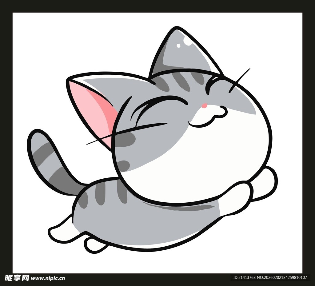 跳跃的萌系小猫