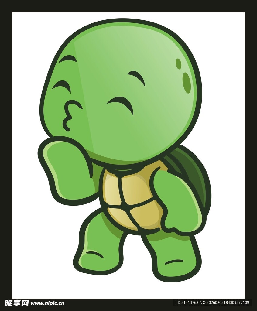 可爱小乌龟俏皮模样