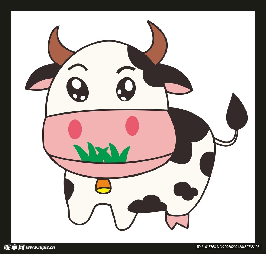 可爱卡通奶牛形象