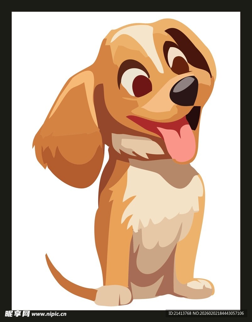 可爱卡通小狗形象