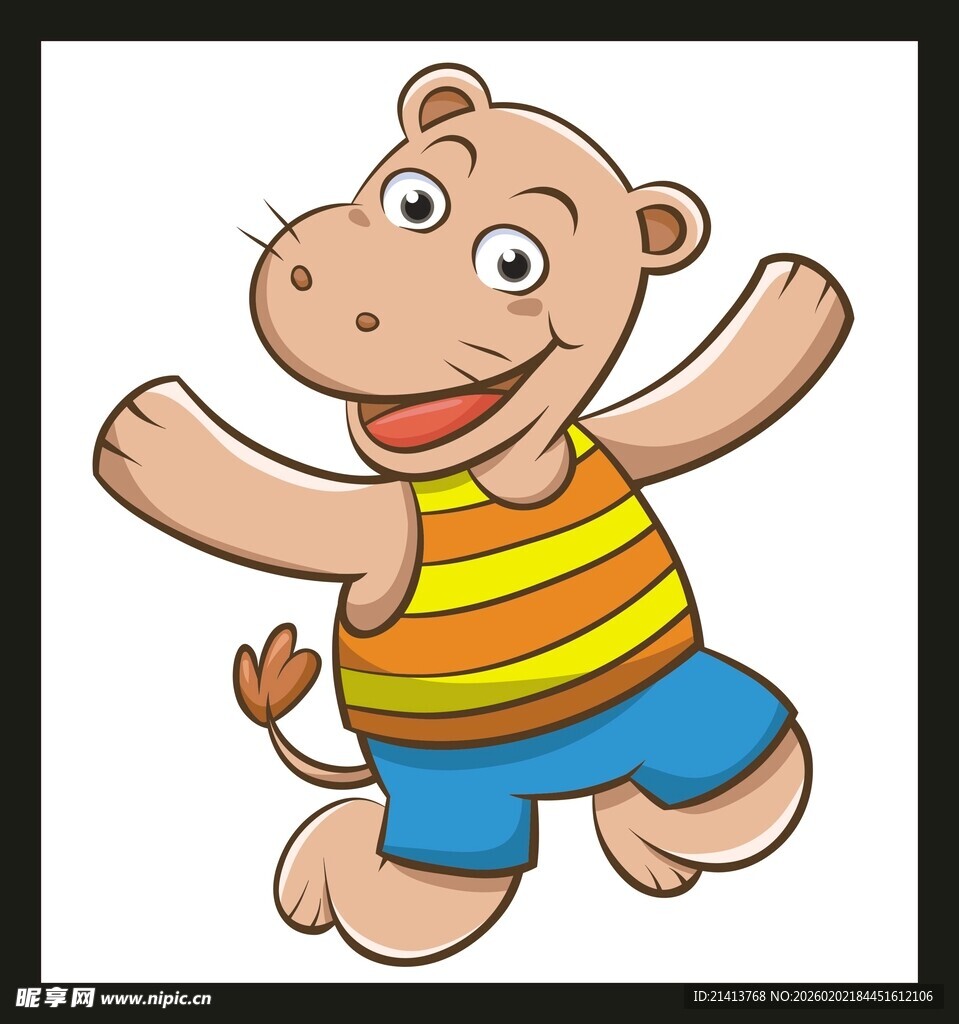 跳跃的条纹河马