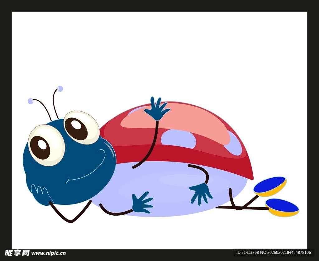 可爱卡通瓢虫插画