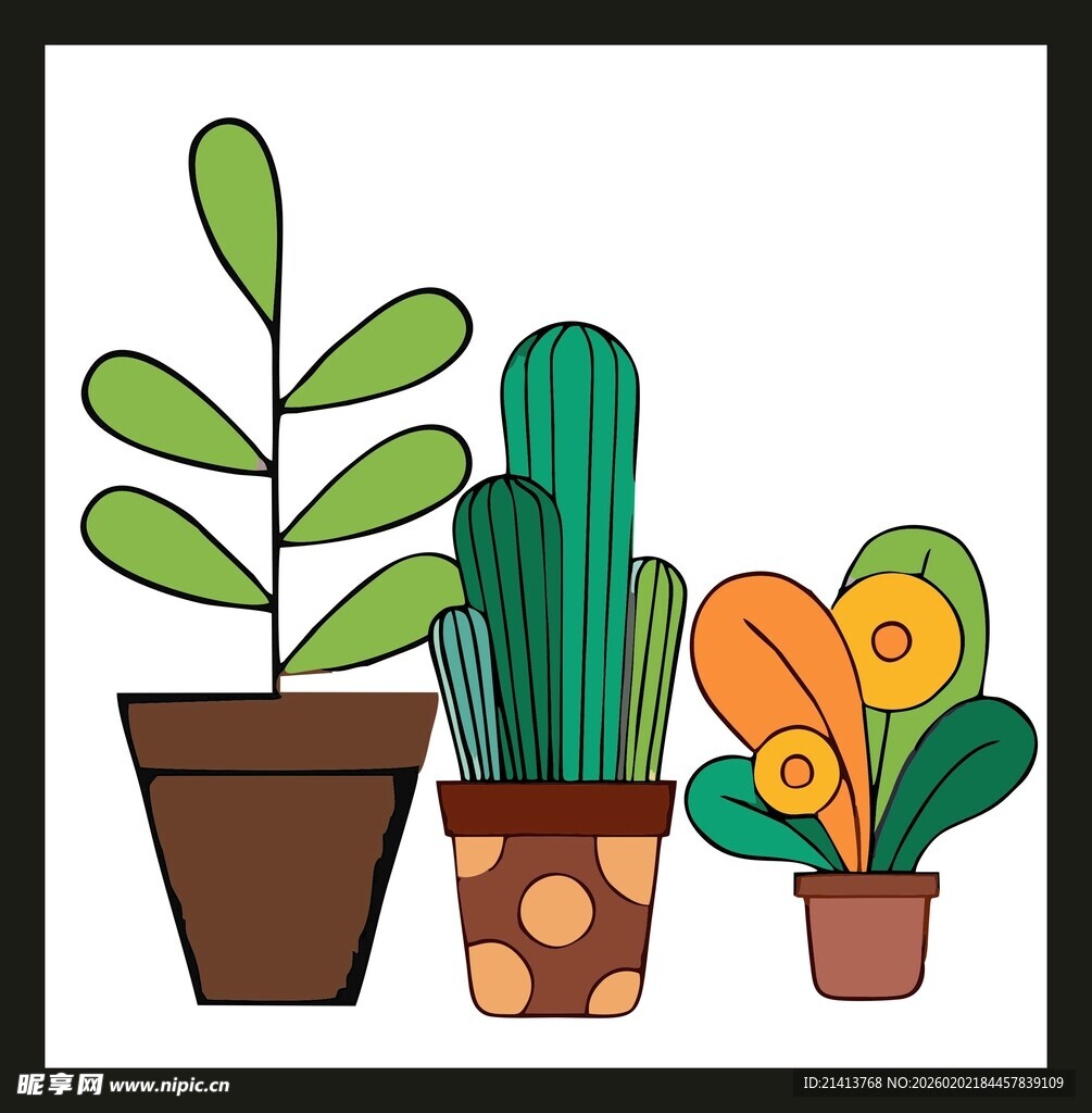 可爱盆栽组合