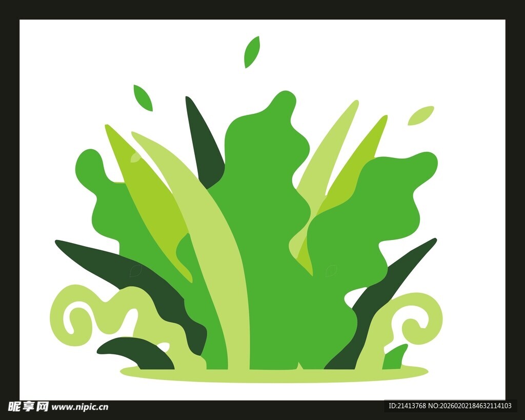 清新绿植插画