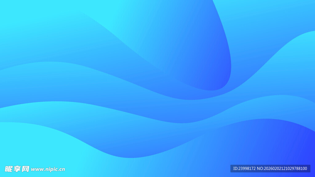 蓝色渐变波浪背景
