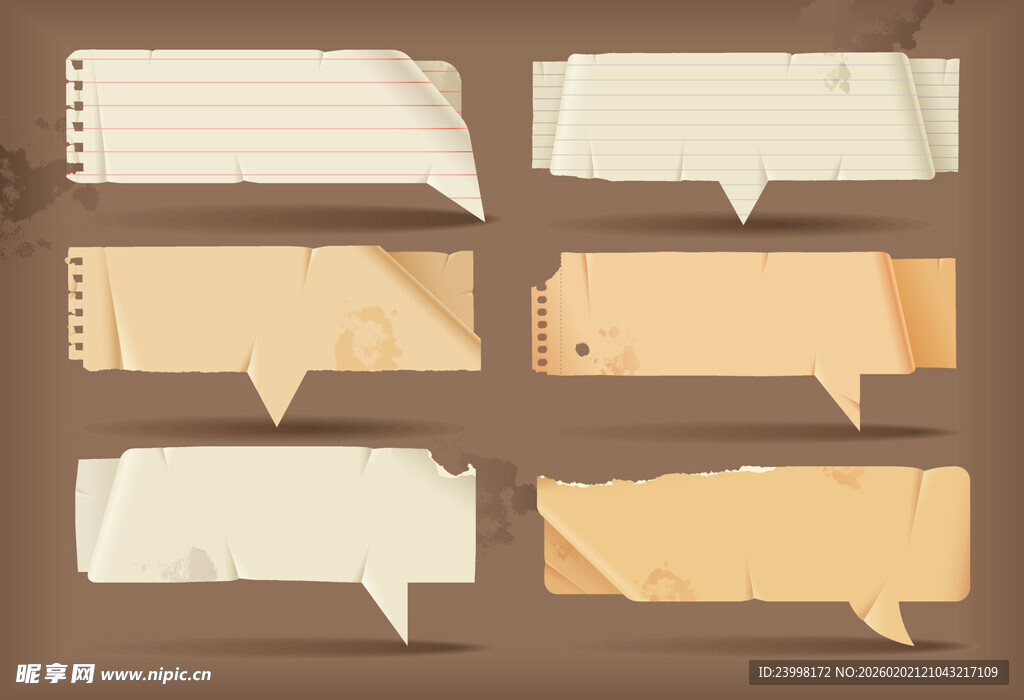 复古对话气泡标签