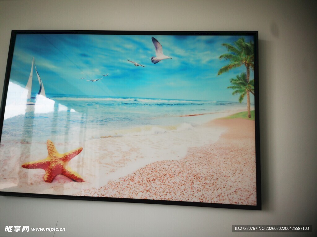 海边美景装饰画