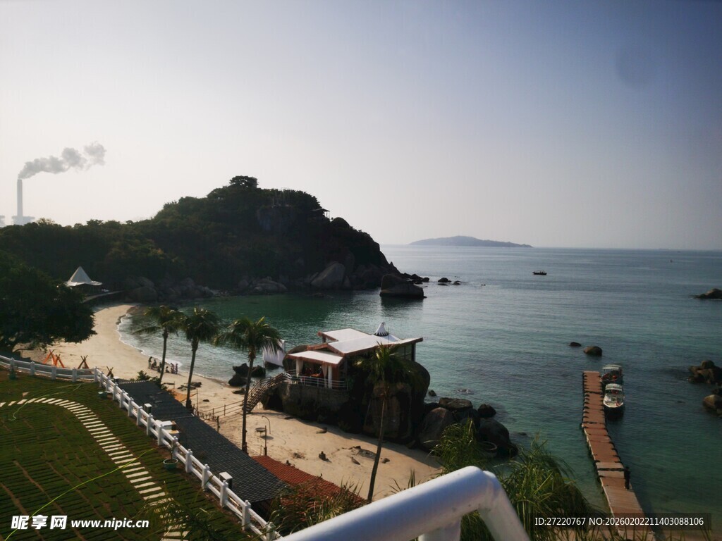 海滨风光美景俯瞰视角