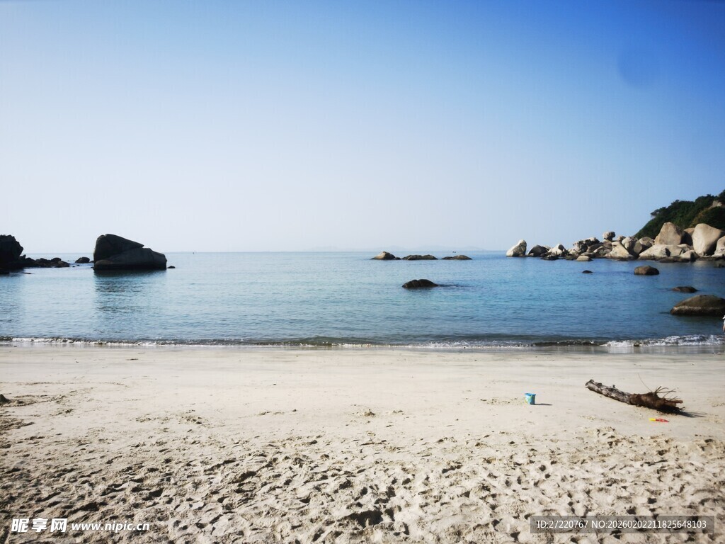 宁静海滩 海天一色美景