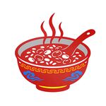 新中式国风菜色粥矢量设计